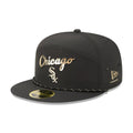 Chicago White Sox MLB 59FIFTY Day Black Split Panel 59FIFTY Fitted Cap-kentox