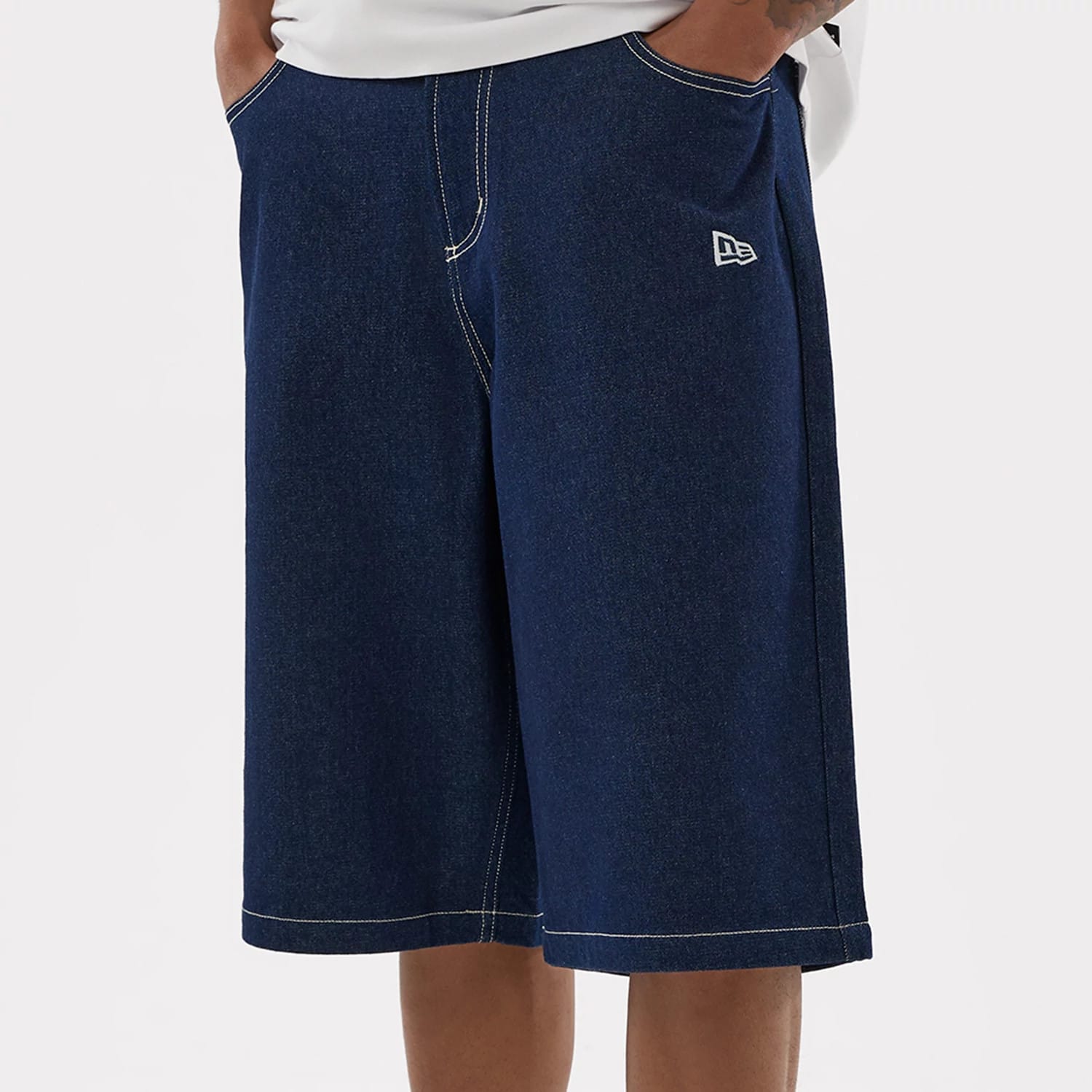 LA Dodgers MLB Jort Dark Blue Oversized Shorts-kentox