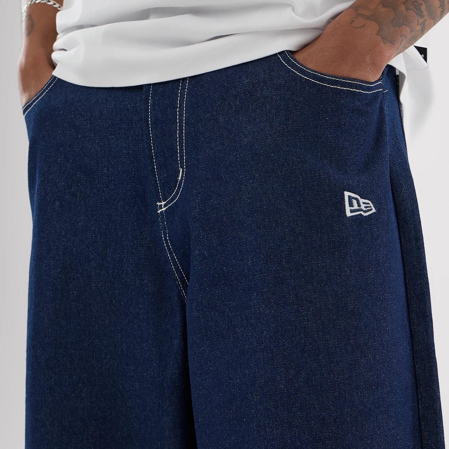 LA Dodgers MLB Jort Dark Blue Oversized Shorts-kentox