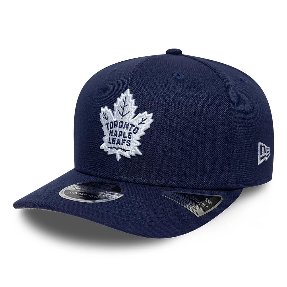Toronto Maple Leafs NHL Team Navy 9SEVENTY Stretch Snap Adjustable Cap-kentox