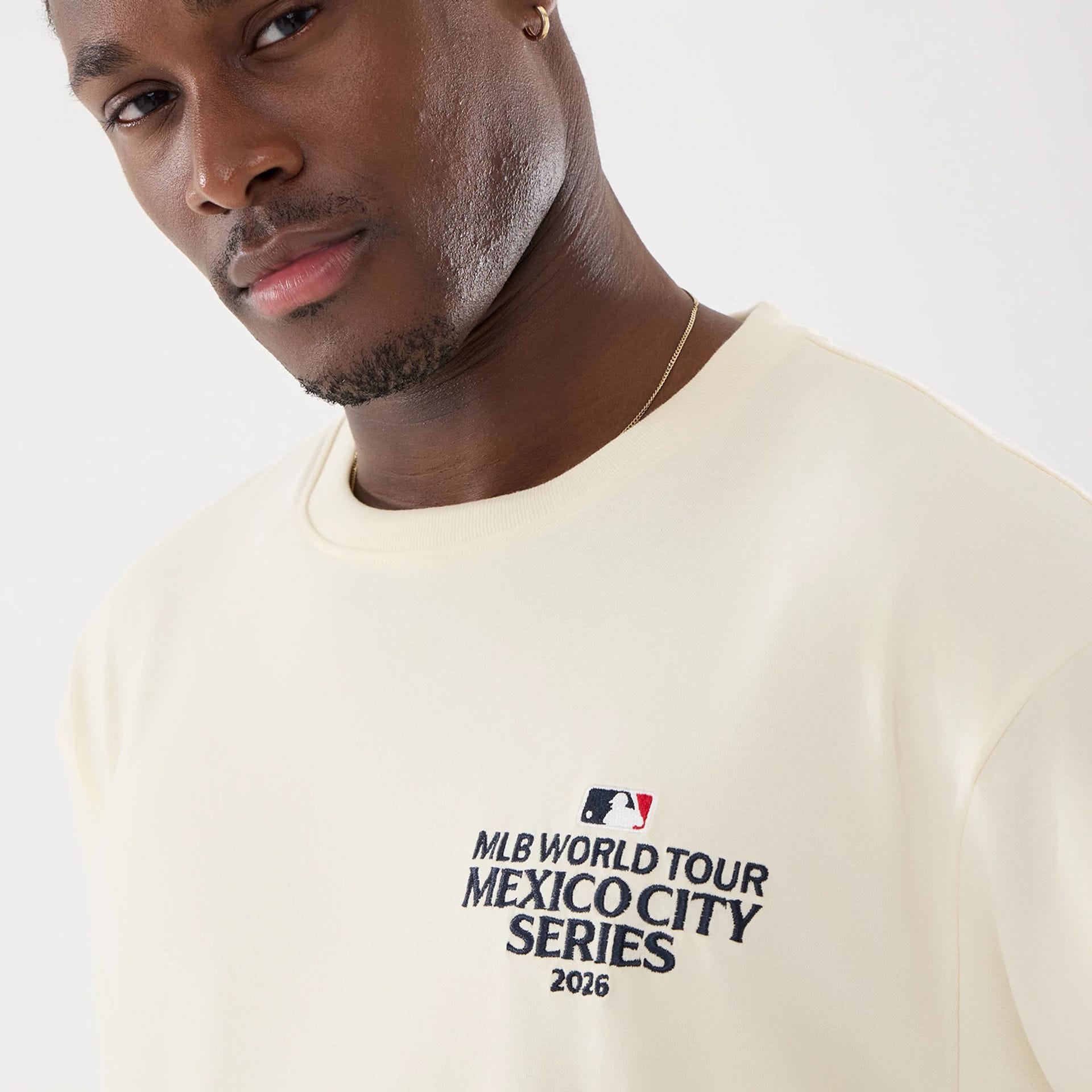 Dueling Logo MLB Mexico City Series 2026 Cream T-Shirt-kentox