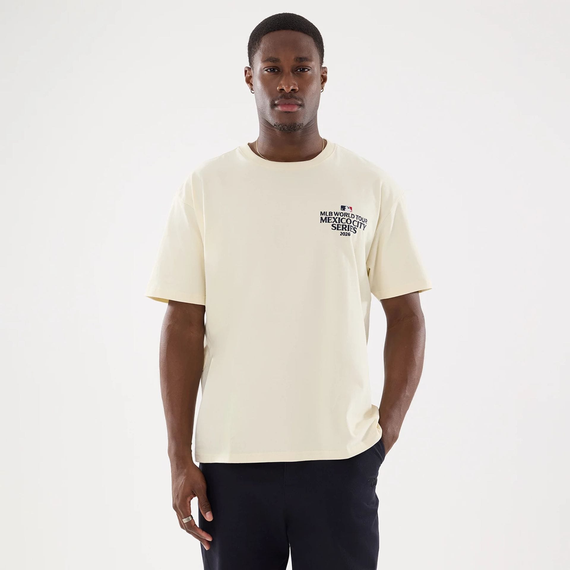 Dueling Logo MLB Mexico City Series 2026 Cream T-Shirt-kentox