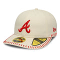 Atlanta Braves MLB Baseball Stitch Cream Retro Crown 59FIFTY Fitted Cap-kentox
