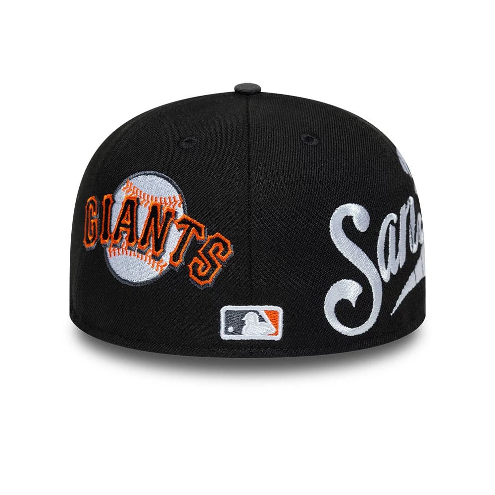San Francisco Giants MLB Multi Logo Satin Lined Black 59FIFTY Fitted Cap-kentox