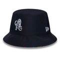 Chelsea FC Retro Goal Keeper Navy Reversible Bucket Hat-kentox