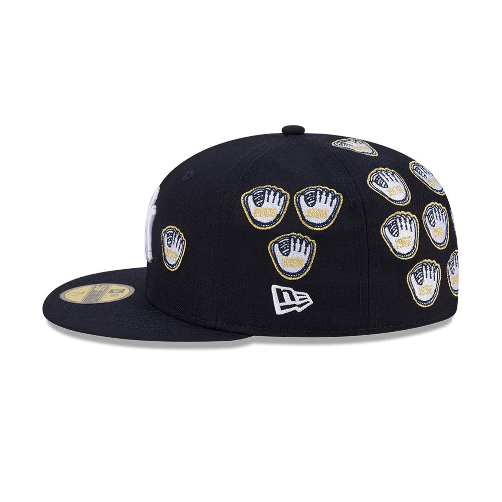 New York Yankees MLB X Spike Lee Gloves Navy 59FIFTY Fitted Cap-kentox