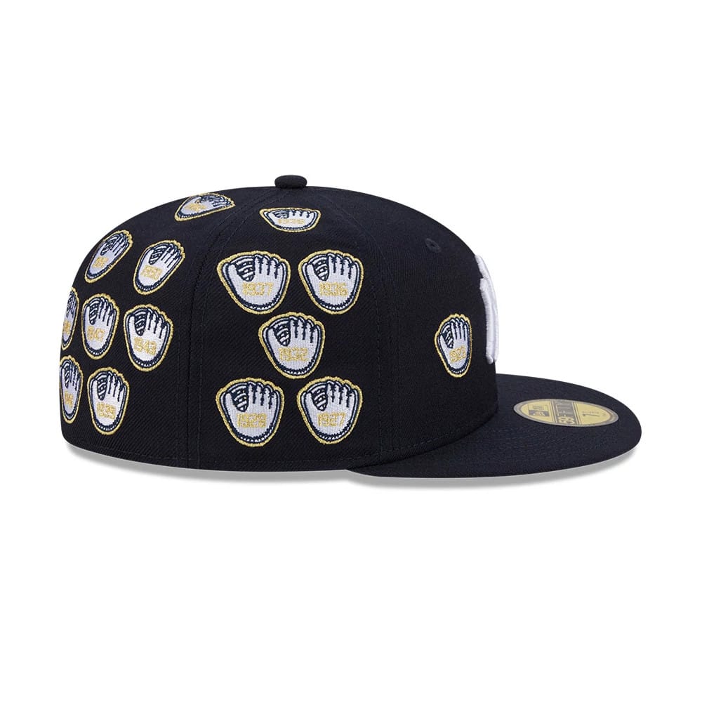 New York Yankees MLB X Spike Lee Gloves Navy 59FIFTY Fitted Cap-kentox