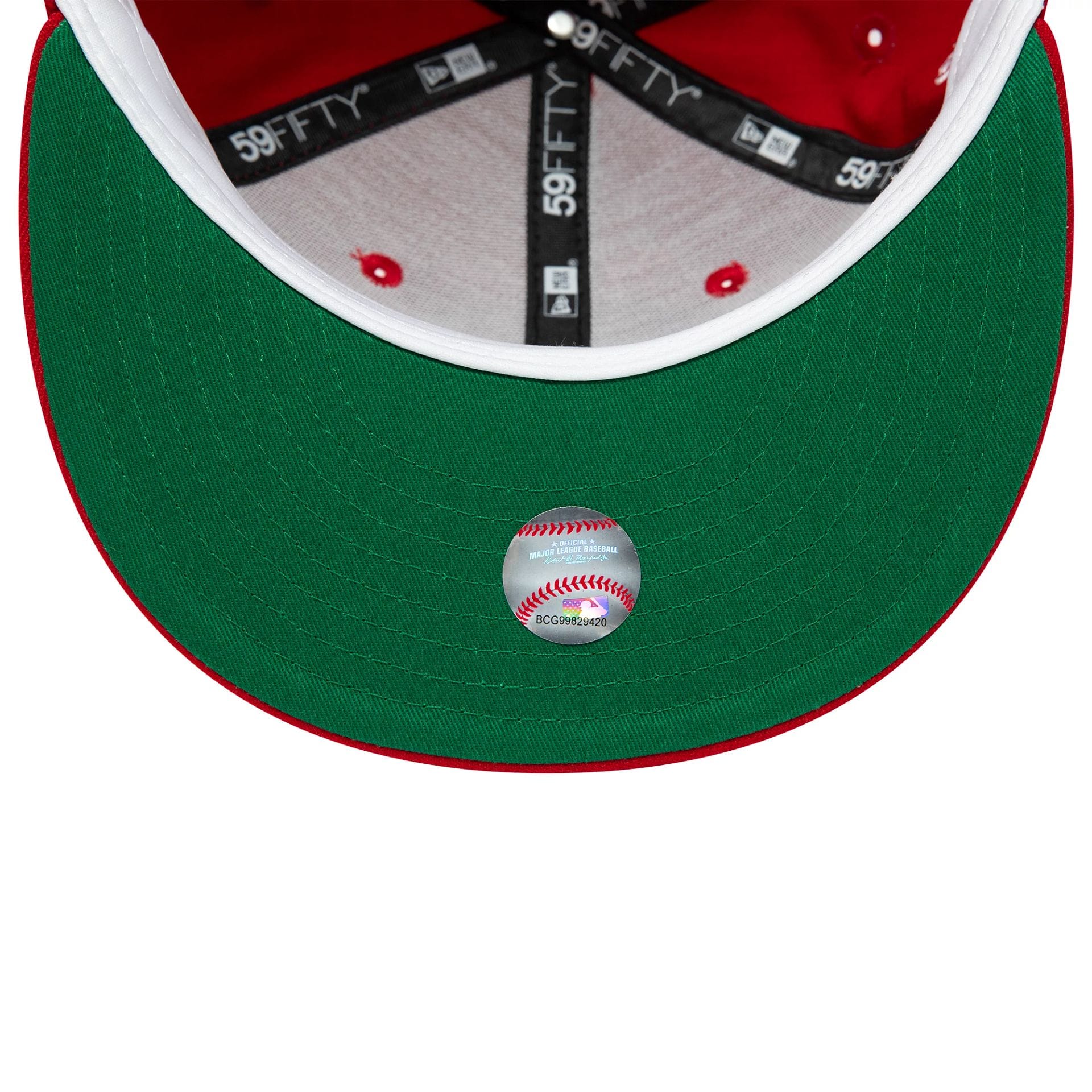 Athletics MLB World Series 1989 Red 59FIFTY Fitted Cap-kentox