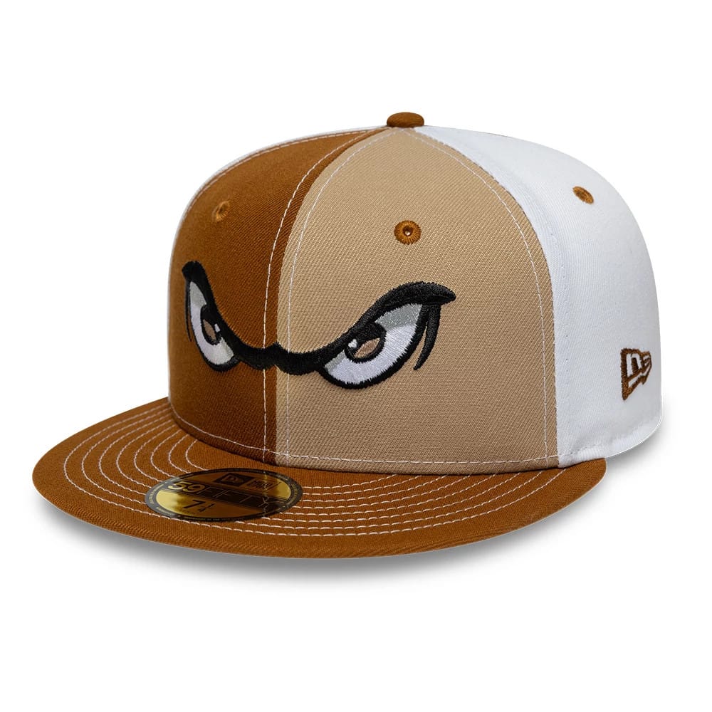 Lake Elsinore Storm MiLB Pinwheel Cream 59FIFTY Fitted Cap-kentox