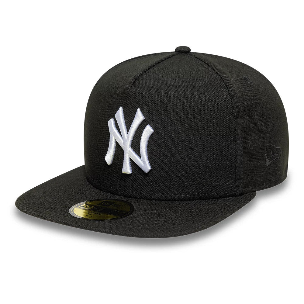 New York Yankees MLB Black 59FIFTY A-Frame Fitted Cap-kentox