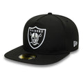 Las Vegas Raiders NFL Flat Black 59FIFTY A-Frame Fitted Cap-kentox