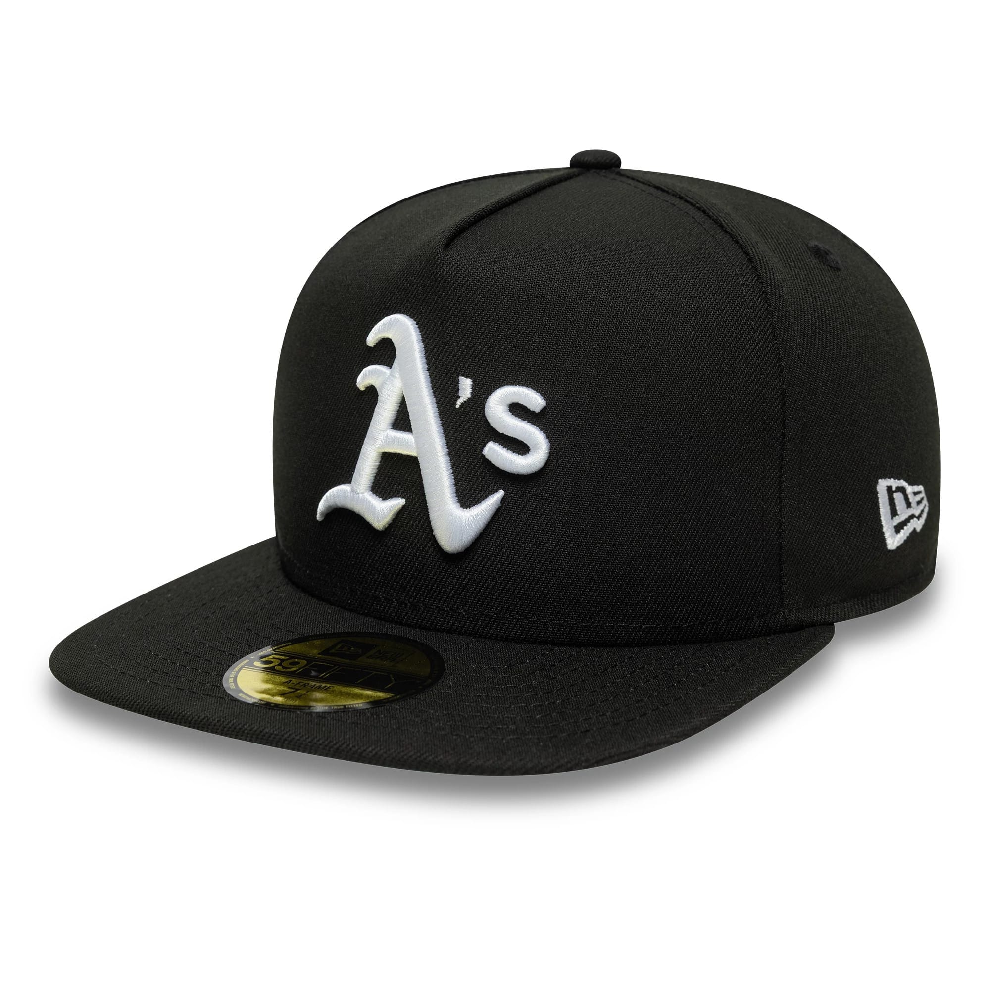 Oakland Athletics MLB Flat Black 59FIFTY A-Frame Fitted Cap-kentox