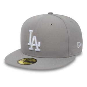 LA Dodgers MLB Basic Grey 59FIFTY Fitted Cap-kentox