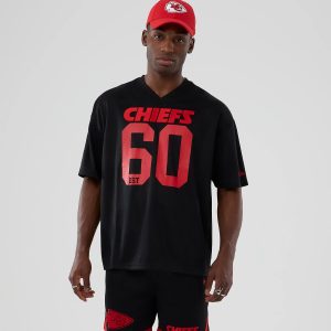 Kansas City Chiefs NFL Historic Black Oversized T-Shirt-kentox