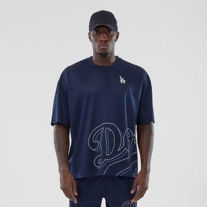 LA Dodgers MLB Mix League Blue Oversized Mesh T-Shirt-kentox