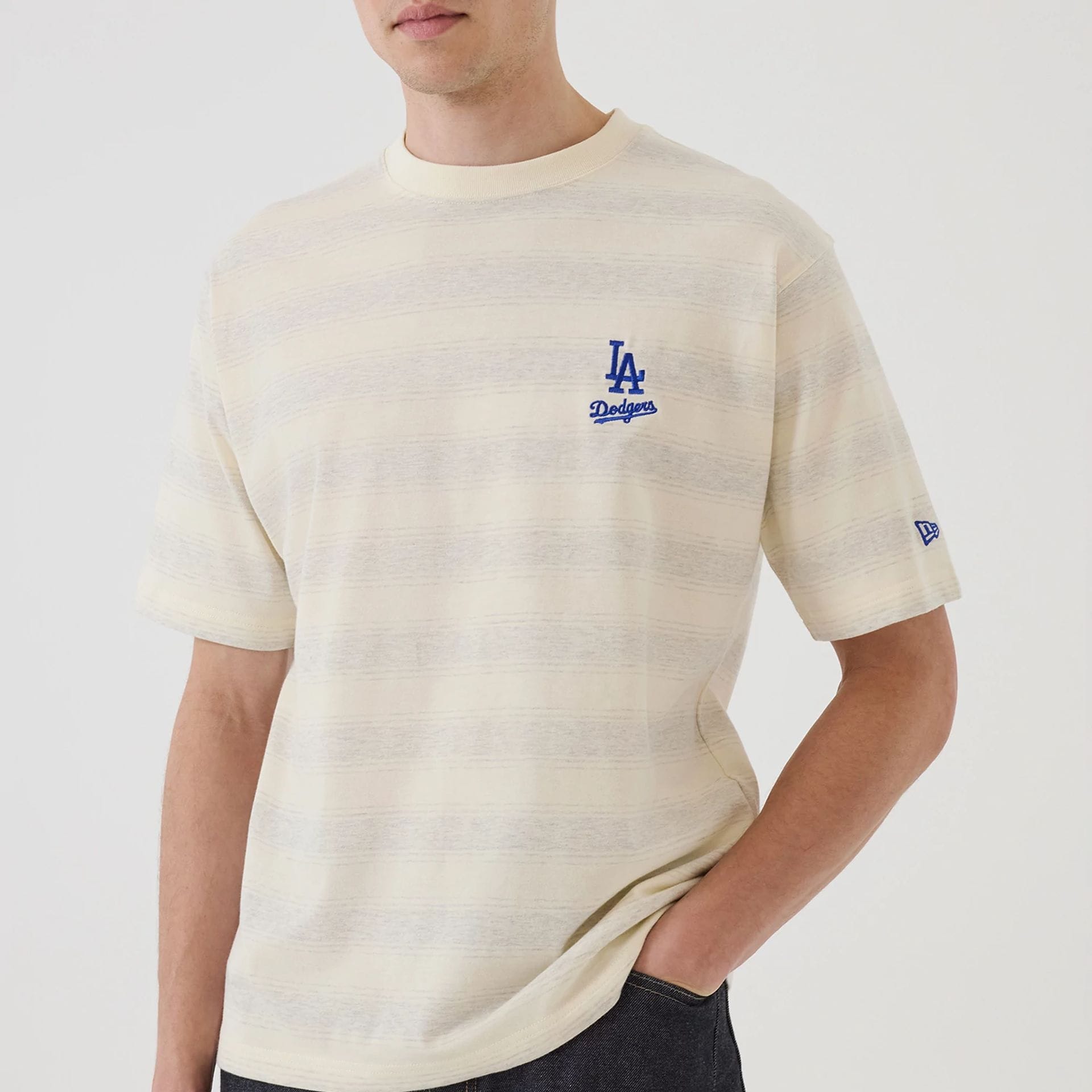 LA Dodgers MLB Border Cream Oversized T-Shirt-kentox - Image 3