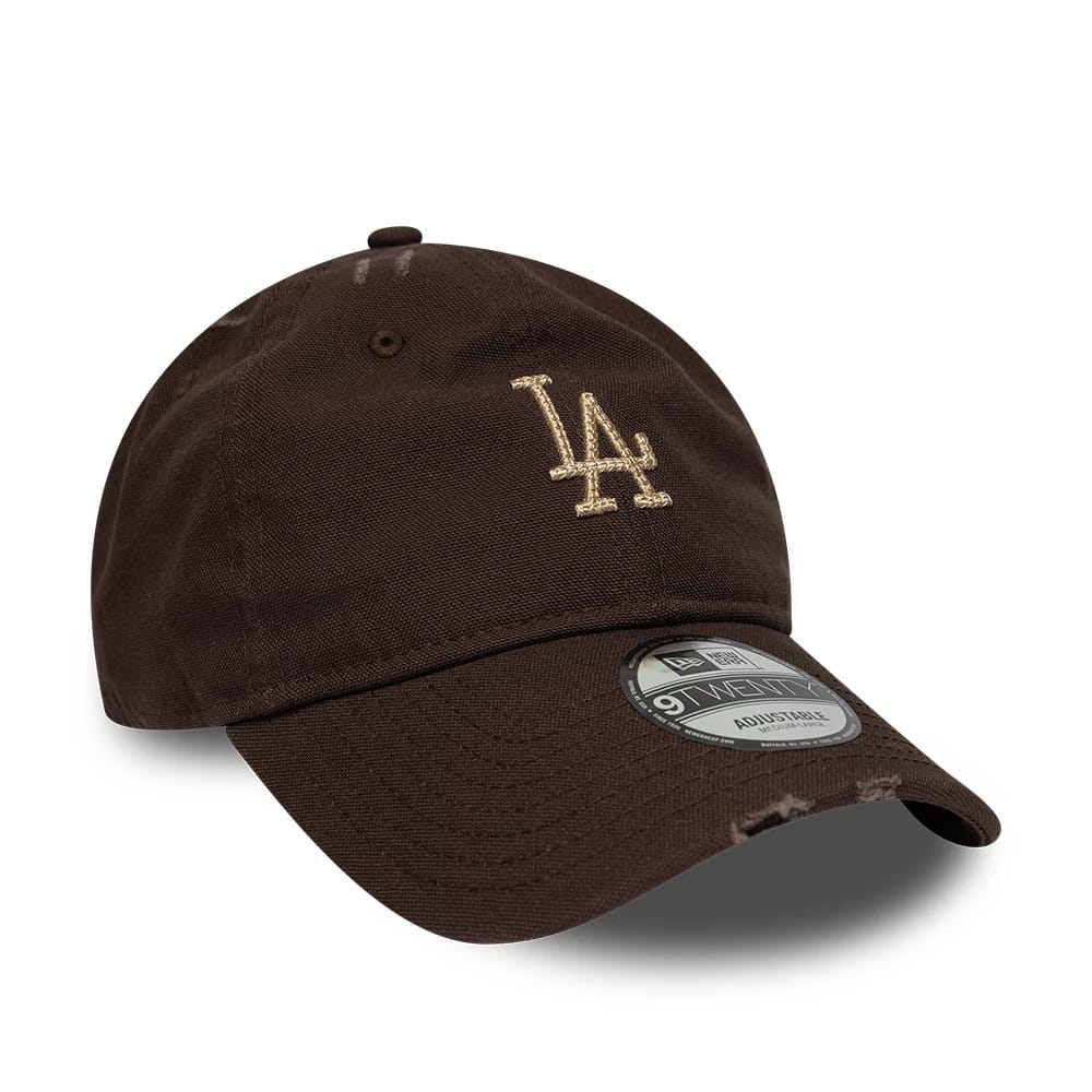 LA Dodgers MLB Distressed Dark Brown 9TWENTY Adjustable Cap-kentox - Image 3