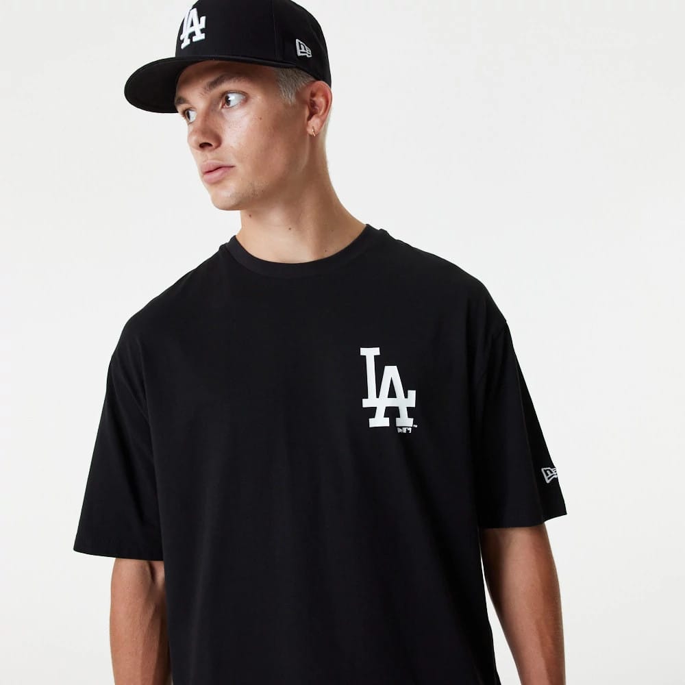 LA Dodgers MLB Essential Black Oversized T-Shirt-kentox - Image 2