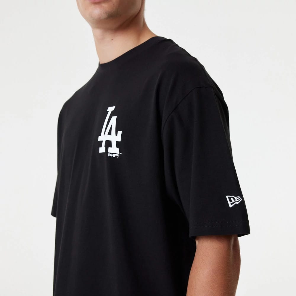 LA Dodgers MLB Essential Black Oversized T-Shirt-kentox - Image 3