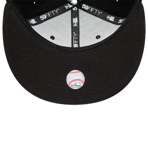 Anaheim Angels MLB Black and White 59FIFTY Fitted Cap-kentox