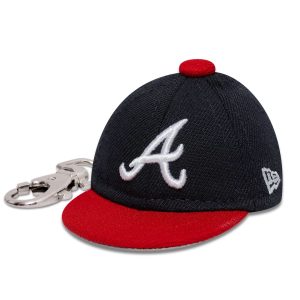 Atlanta Braves MLB Mini Cap Navy Key Chain-kentox