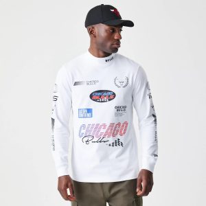 Chicago Bulls Modern Driver White Long Sleeve T-Shirt-kentox