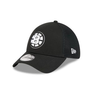 Boston Bruins NHL Evergreen Neo Black 39THIRTY Stretch Fit Cap-kentox