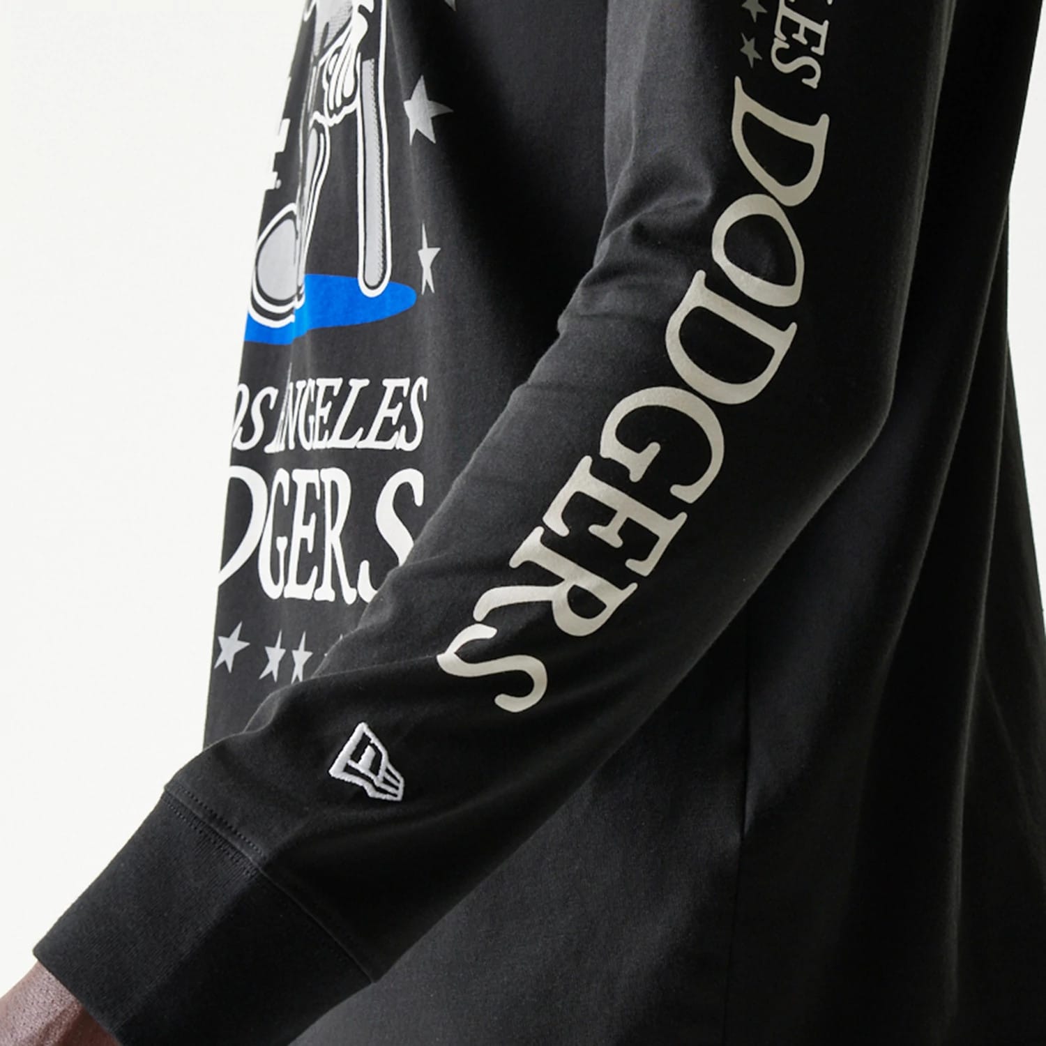 LA Dodgers MLB Character Black Long Sleeve T-Shirt-kentox - Image 5