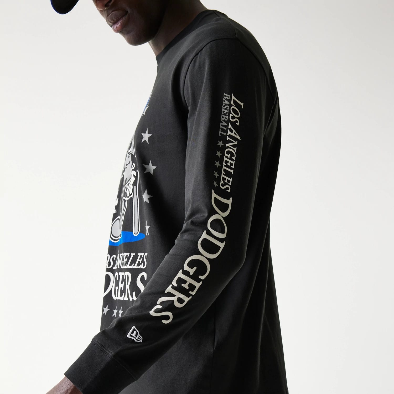 LA Dodgers MLB Character Black Long Sleeve T-Shirt-kentox - Image 6