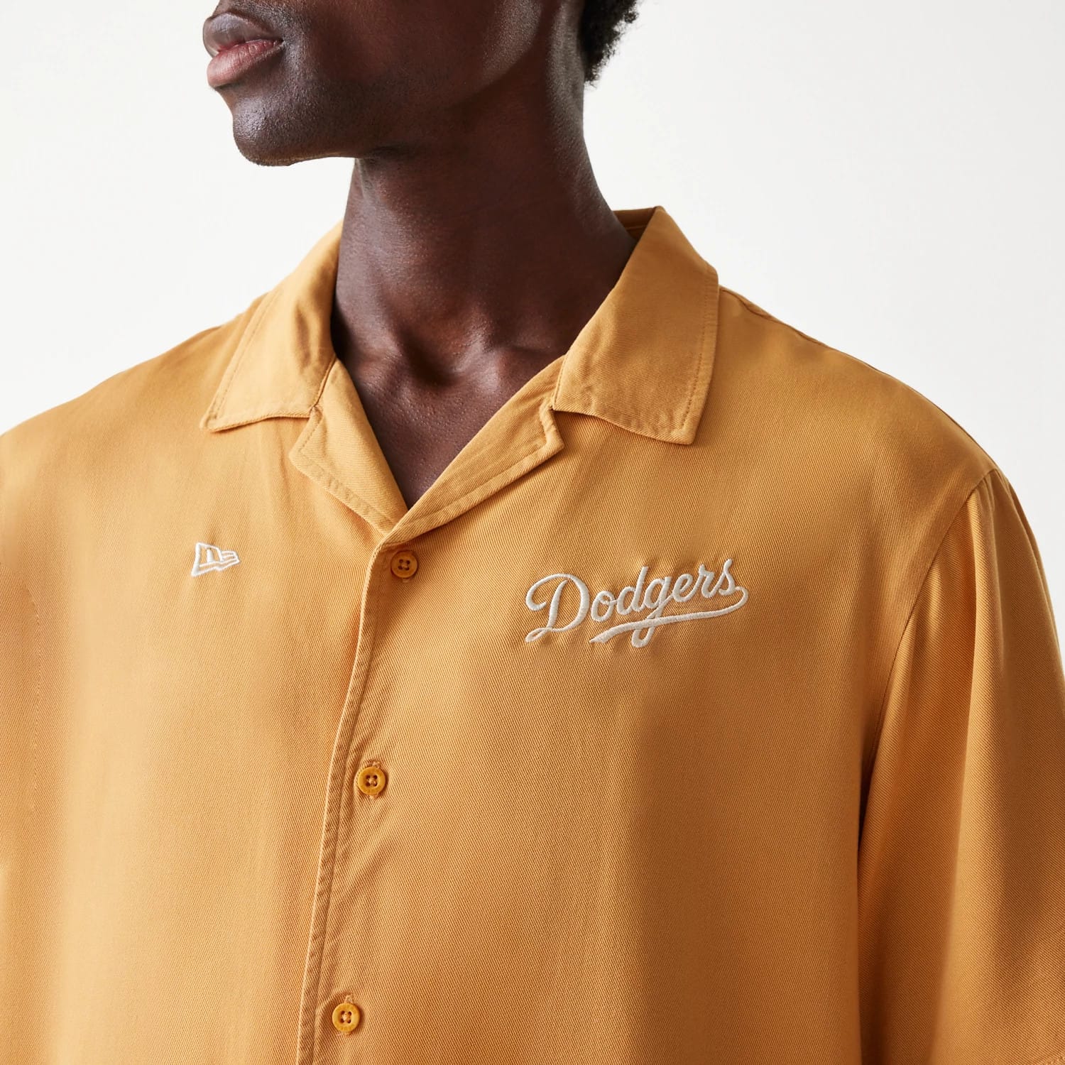 LA Dodgers MLB Graphic Beige Revere Short Sleeve Shirt-kentox - Image 3