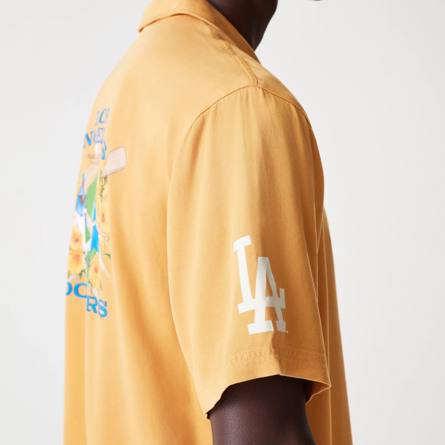 LA Dodgers MLB Graphic Beige Revere Short Sleeve Shirt-kentox - Image 5