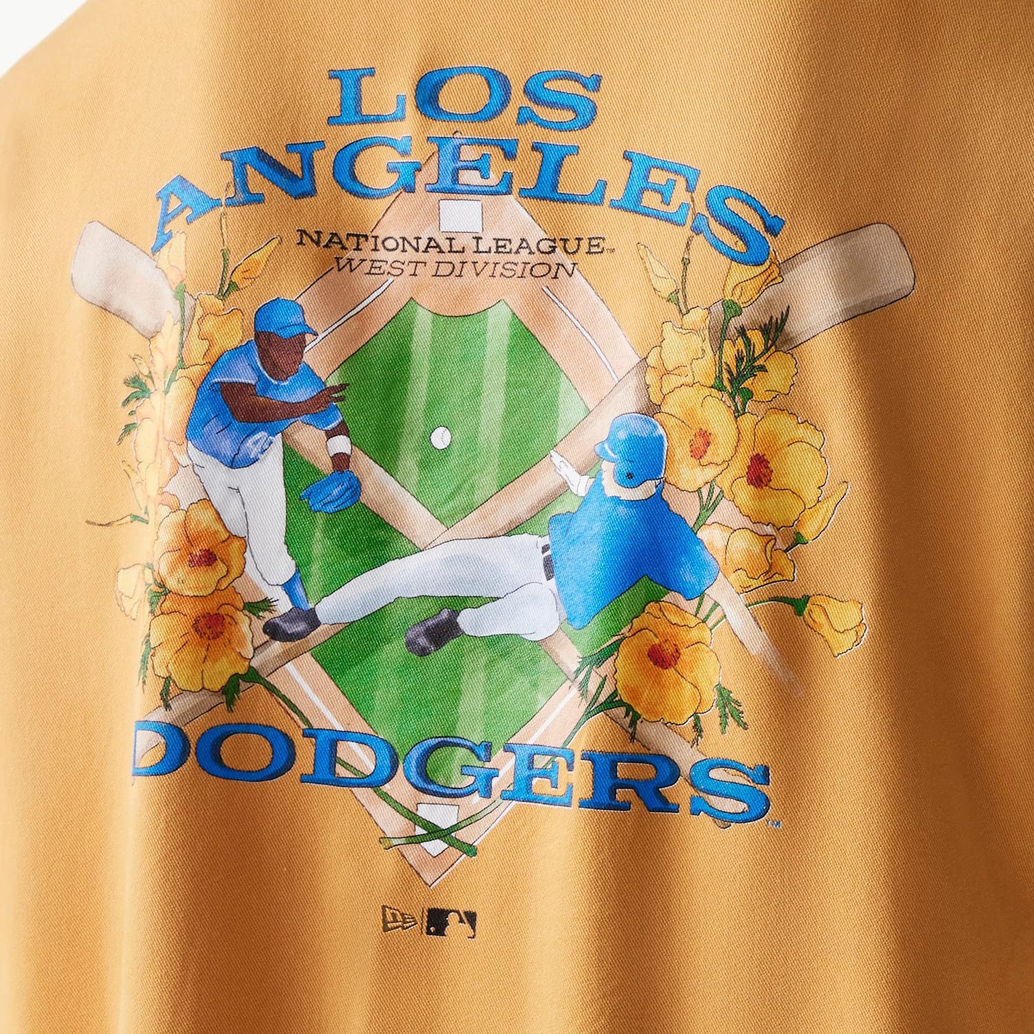 LA Dodgers MLB Graphic Beige Revere Short Sleeve Shirt-kentox - Image 4