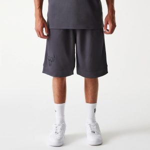 Chicago Bulls NBA Tonal Dark Grey Mesh Shorts-kentox