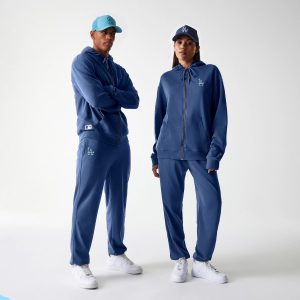 LA Dodgers MLB Midi League Essential Dark Blue Oversized Full Zip Hoodie-kentox