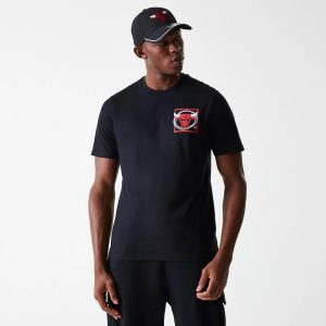 Chicago Bulls NBA Photographic Print Black T-Shirt-kentox