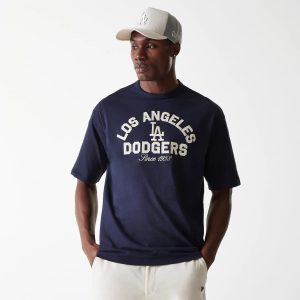 LA Dodgers MLB Heritage Navy Oversized T-Shirt-kentox