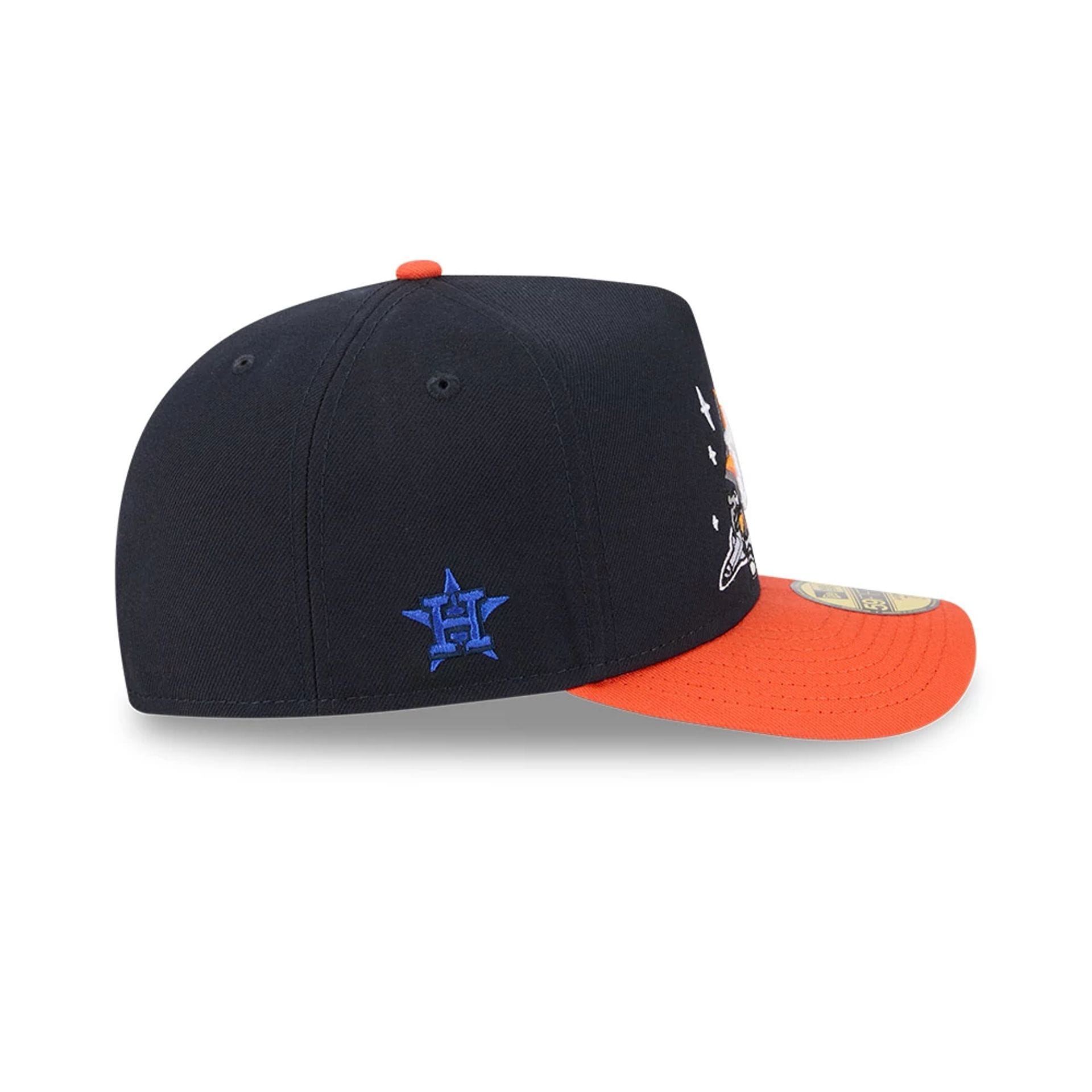 Houston Astros MLB Cartoon Navy 59FIFTY A-Frame Fitted Cap-kentox - Image 5