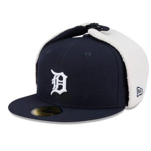 Detroit Tigers MLB Classic Navy Dogear 59FIFTY Fitted Cap-kentox