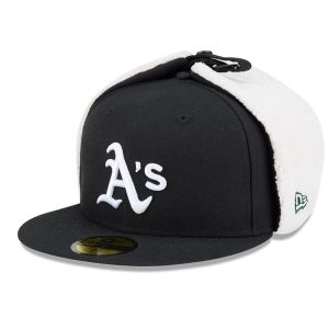 Athletics MLB Classic Black Dogear 59FIFTY Fitted Cap-kentox