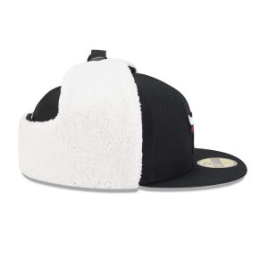 Chicago Bulls NBA Classic Black Dogear 59FIFTY Fitted Cap-kentox