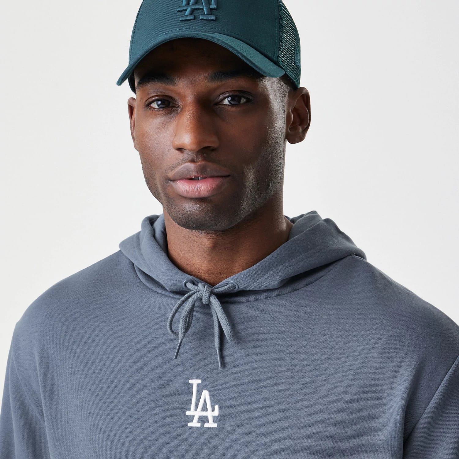 LA Dodgers MLB Midi League Essential Dark Grey Oversized Pullover Hoodie-kentox - Image 4