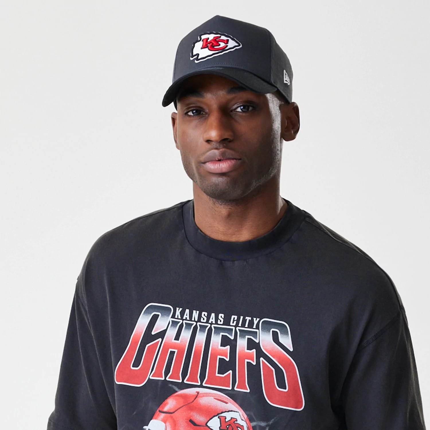 Kansas City Chiefs NFL Washed Boxy Black Oversized T-Shirt-kentox - Image 6