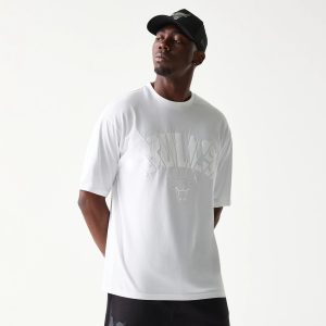 Chicago Bulls NBA White Oversized T-Shirt-kentox