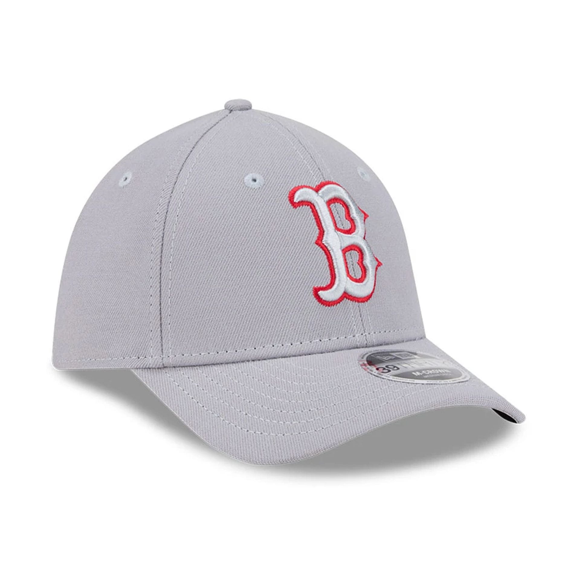 Boston Red Sox MLB Grey 39THIRTY M-Crown Stretch Fit Cap-kentox - Image 3
