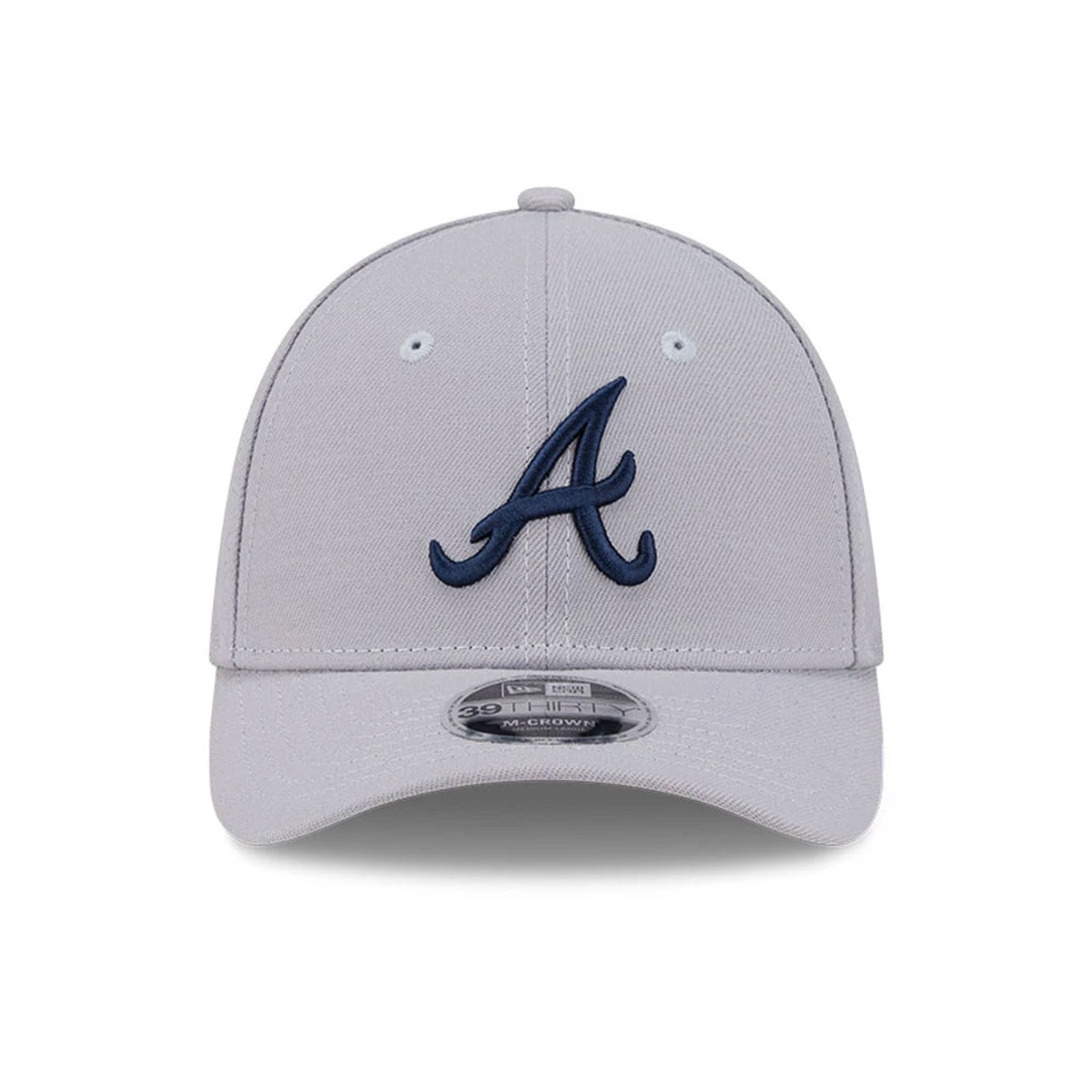 Atlanta Braves MLB Grey 39THIRTY M-Crown Stretch Fit Cap-kentox - Image 2