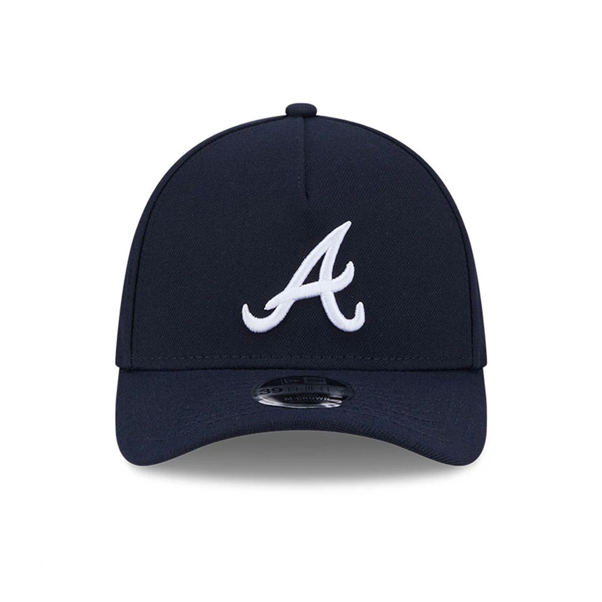 Atlanta Braves MLB Navy 39THIRTY M-Crown A-Frame Stretch Fit Cap-kentox - Image 3