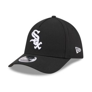 Chicago White Sox MLB Black 39THIRTY M-Crown A-Frame Stretch Fit Cap-kentox