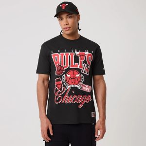 Chicago Bulls NBA Sport Classic Black T-Shirt-kentox