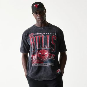 Chicago Bulls NBA Black T-Shirt-kentox