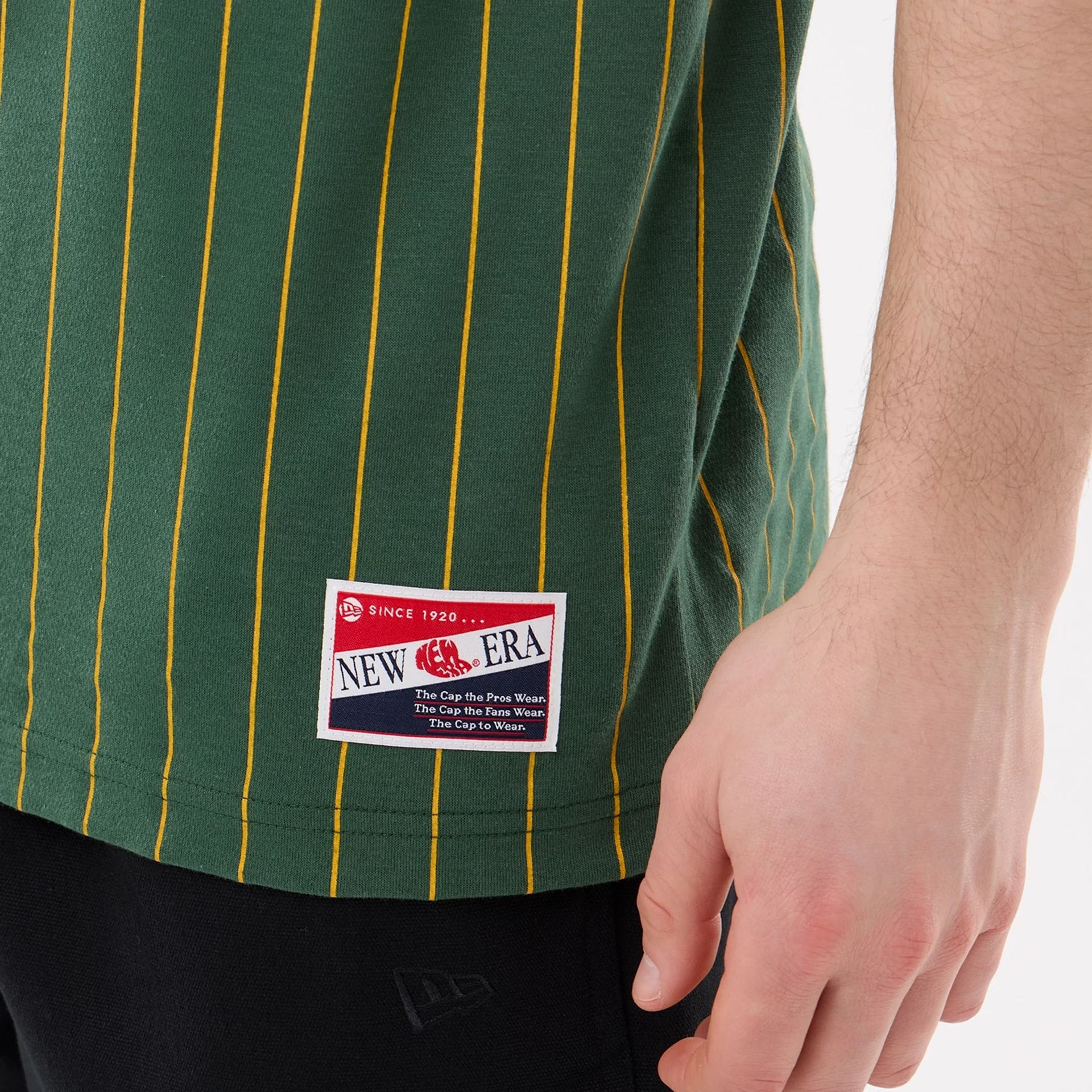 Athletics MLB Pinstripe Dark Green T-Shirt-kentox - Image 4